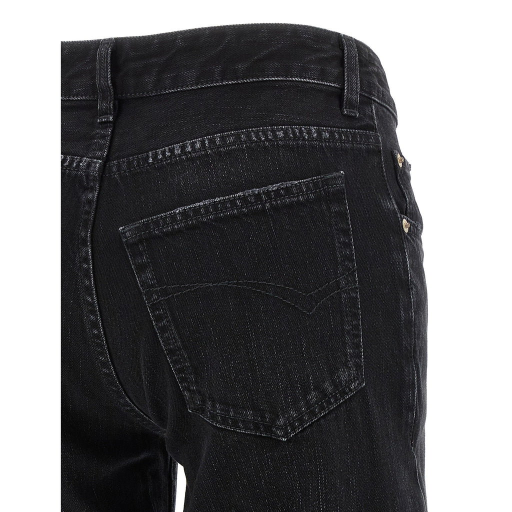Balenciaga Black Cotton Flared Jeans
