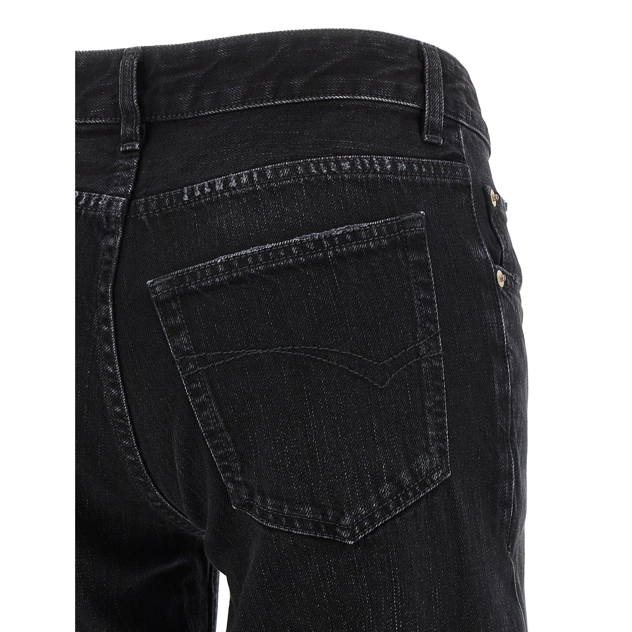 Balenciaga Black Cotton Flared Jeans