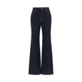 Alexander McQueen Blue Cotton Flared Jeans