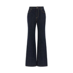 Alexander McQueen Blue Cotton Flared Jeans