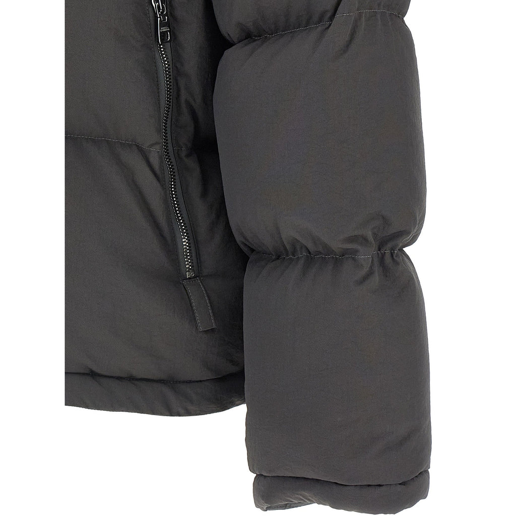 Dolce & Gabbana Gray Polyamide Full-Length Jacket