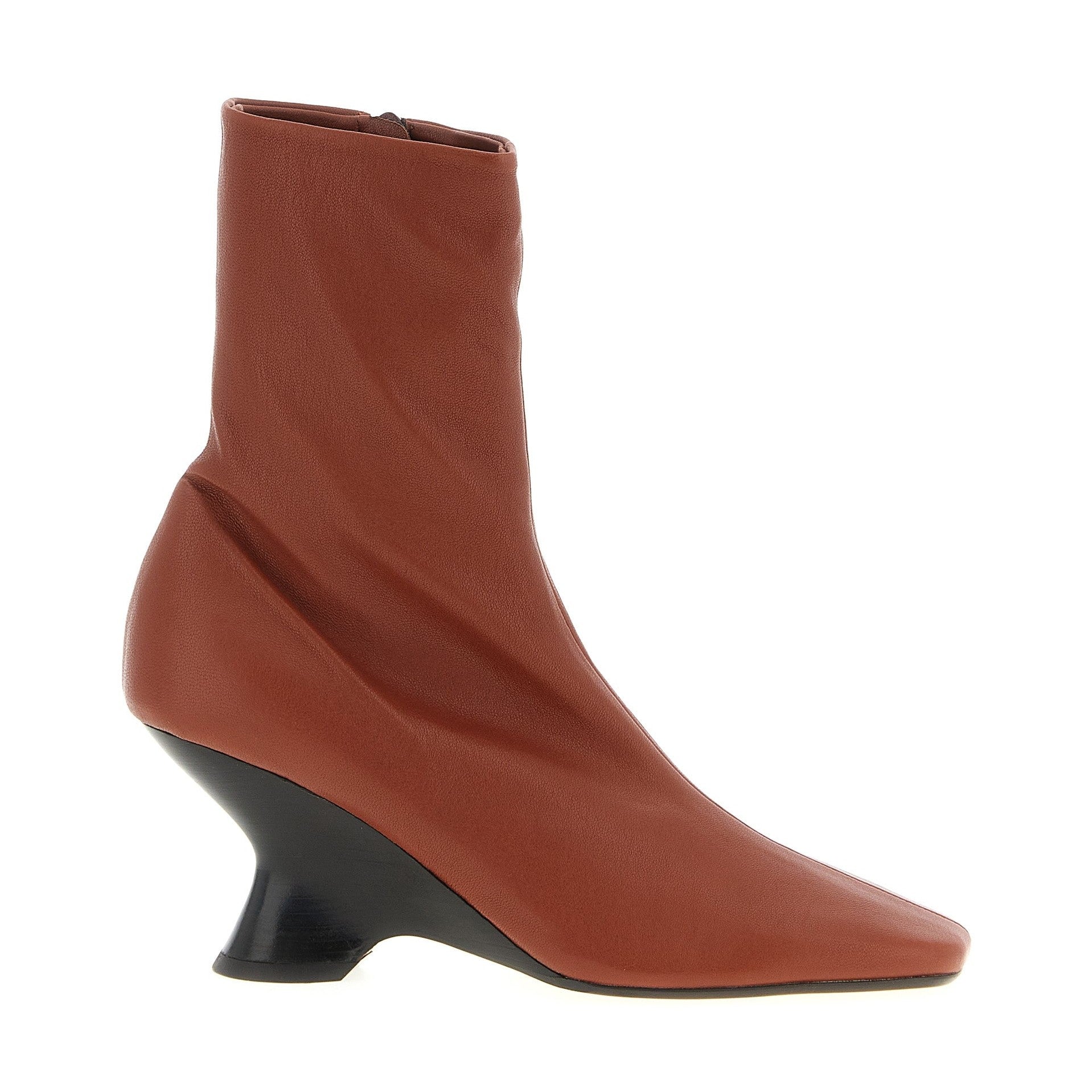 Dries Van Noten Brown Calfskin Ankle Boots