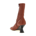 Dries Van Noten Brown Calfskin Ankle Boots