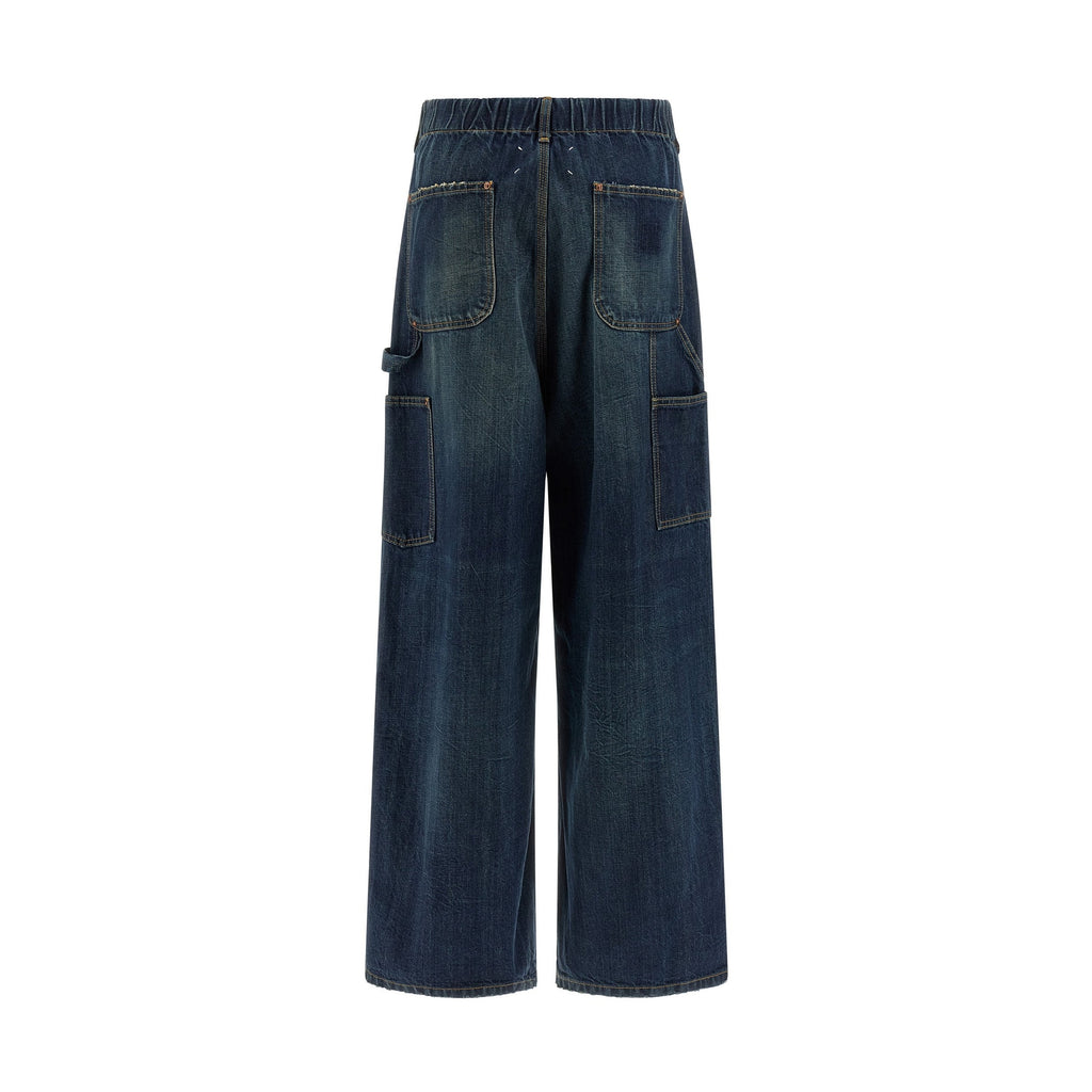 Maison Margiela Blue Cotton Relaxed Fit Jeans