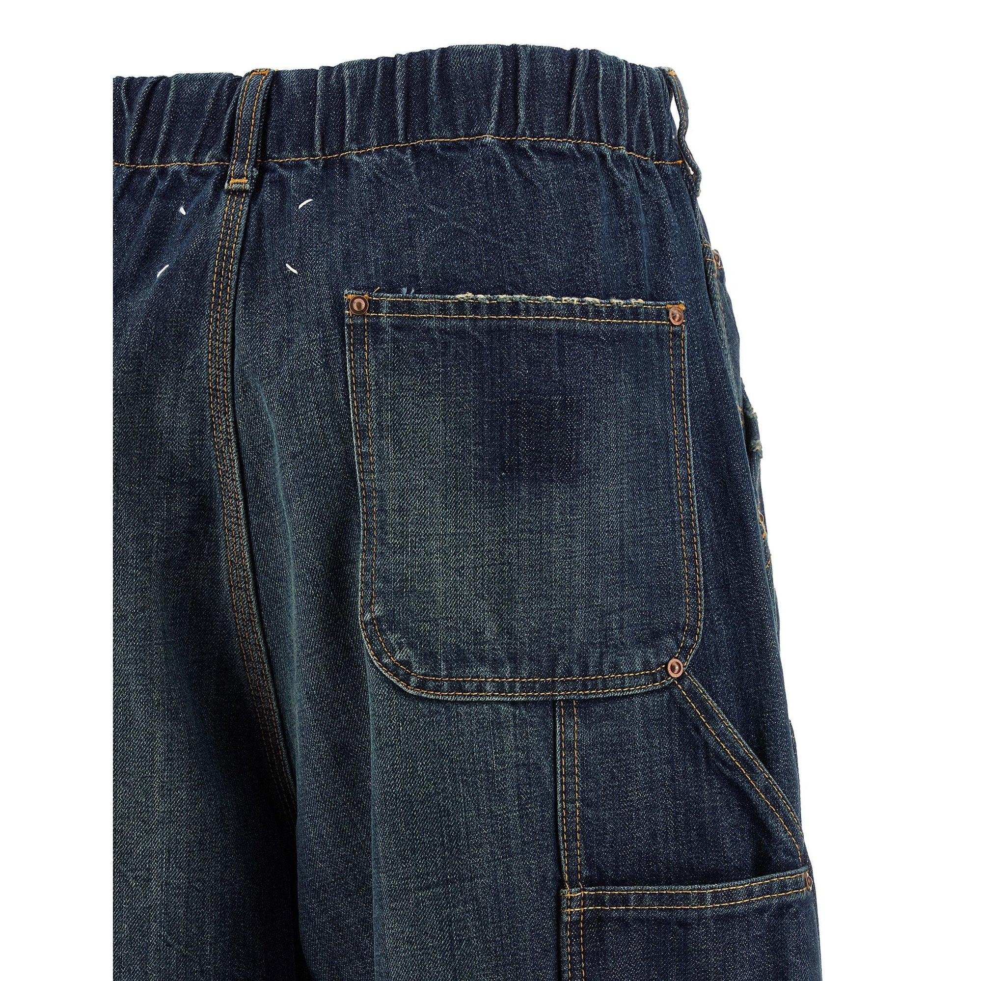 Maison Margiela Blue Cotton Relaxed Fit Jeans