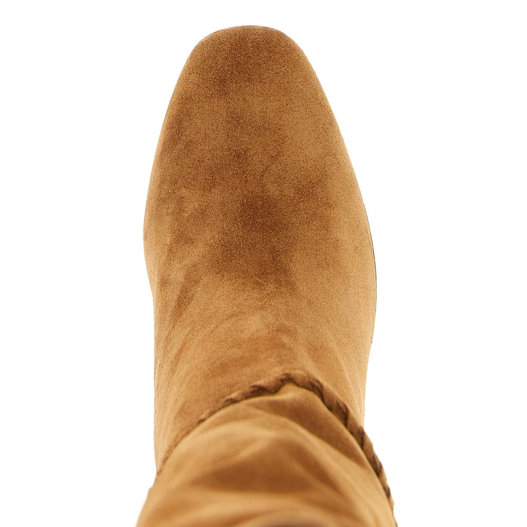 Aquazzura Beige Calfskin Over The Knee