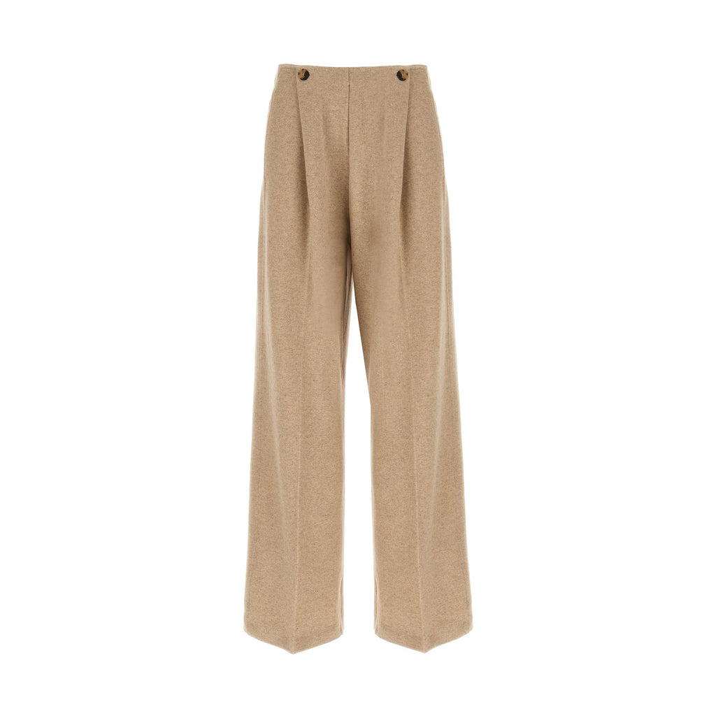 Max Mara Beige Cashmere Casual Pants