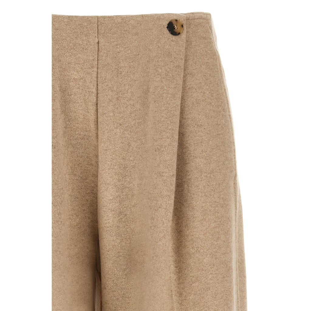 Max Mara Beige Cashmere Casual Pants