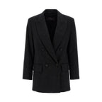 Max Mara Black Virgin Wool Blazer