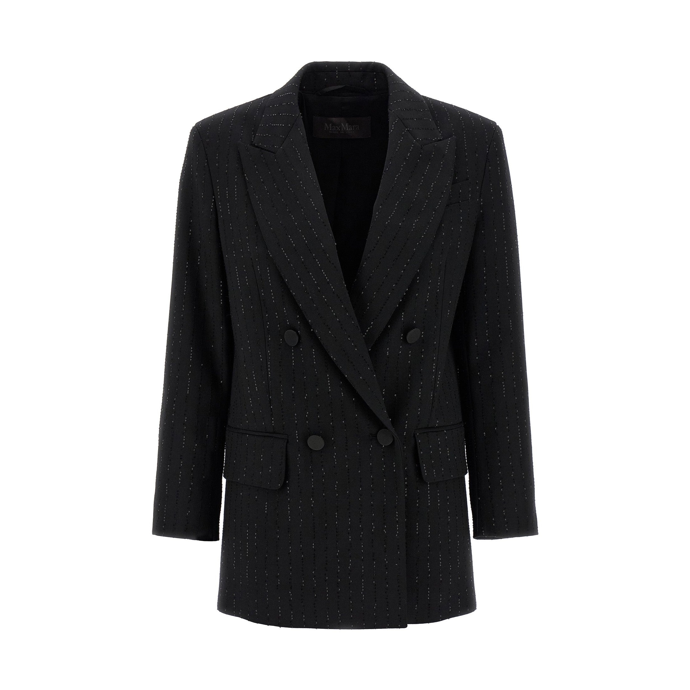 Max Mara Black Virgin Wool Blazer
