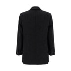 Max Mara Black Virgin Wool Blazer