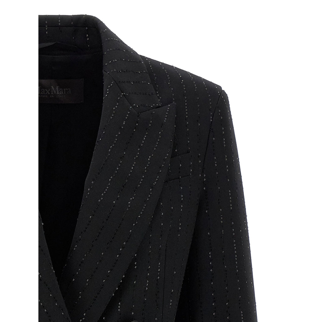 Max Mara Black Virgin Wool Blazer