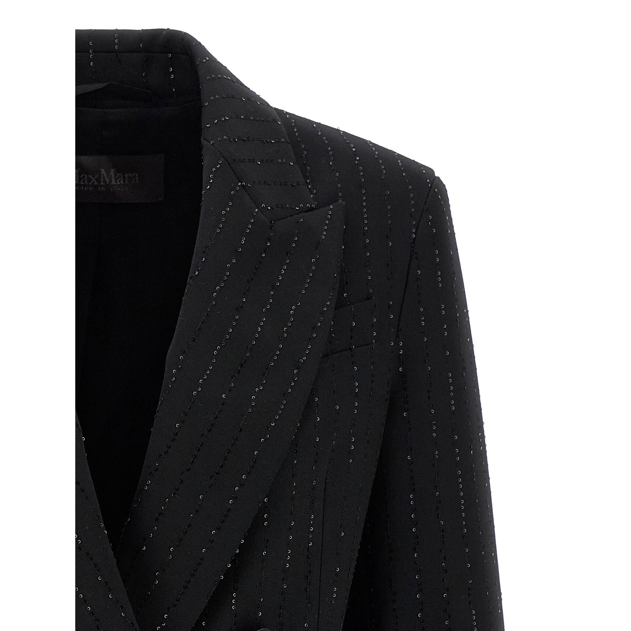 Max Mara Black Virgin Wool Blazer