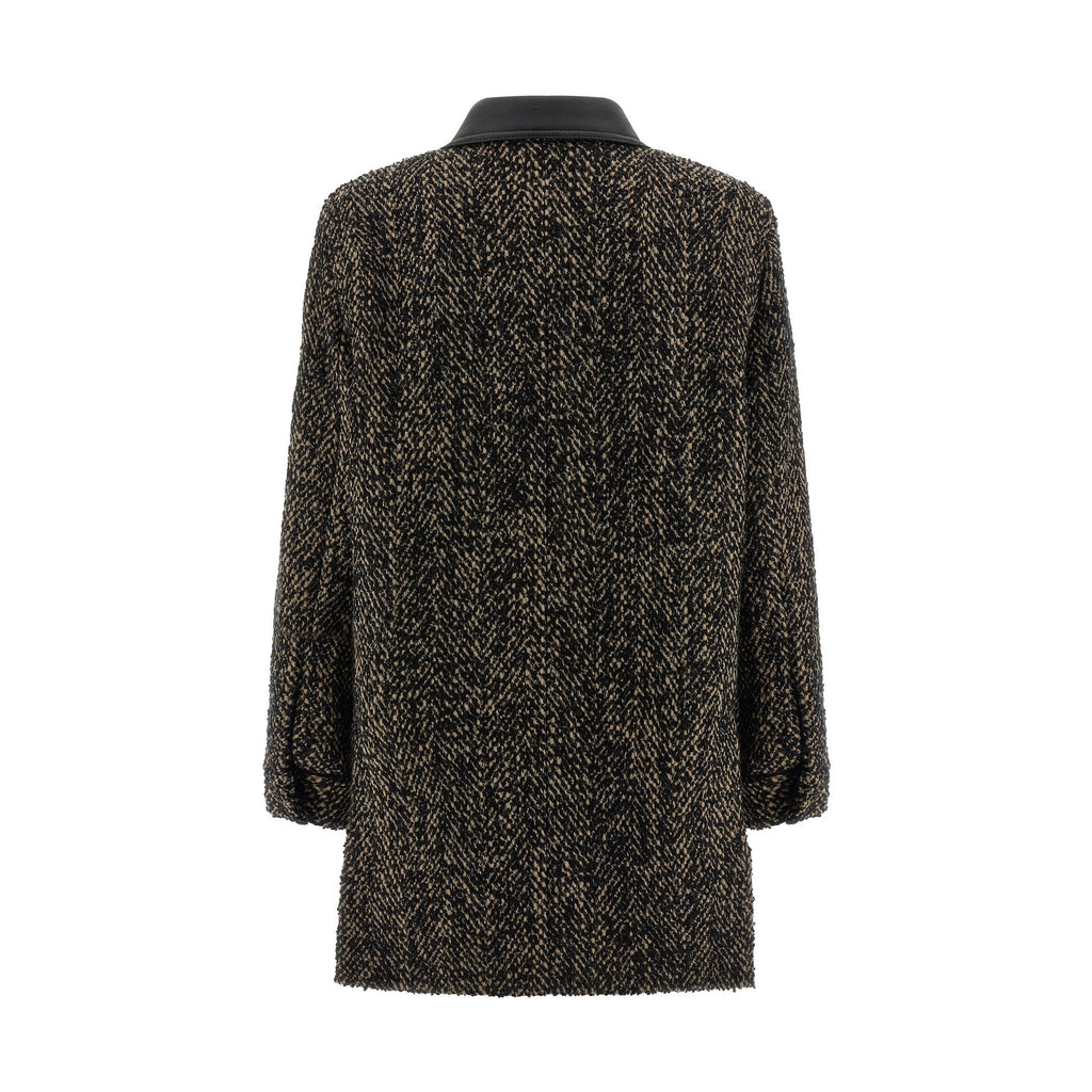 Max Mara Multicolor Virgin Wool Shell Jacket