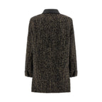 Max Mara Multicolor Virgin Wool Shell Jacket