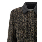 Max Mara Multicolor Virgin Wool Shell Jacket