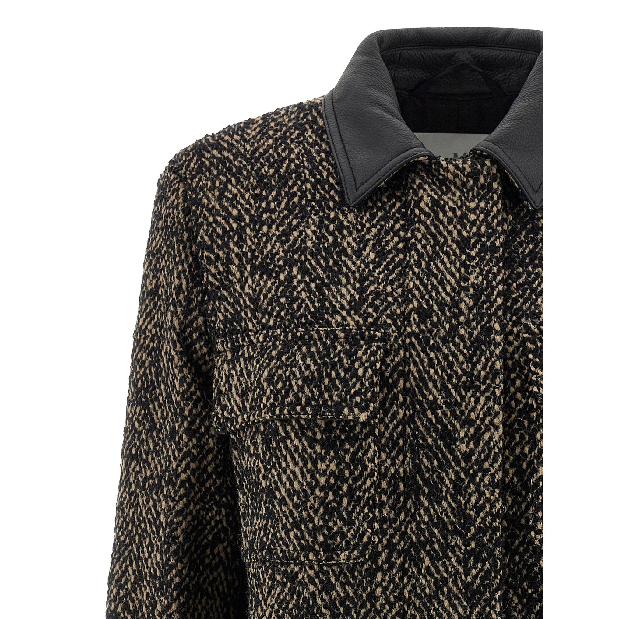Max Mara Multicolor Virgin Wool Shell Jacket
