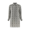 Max Mara Gray Silk Short Dress