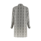 Max Mara Gray Silk Short Dress