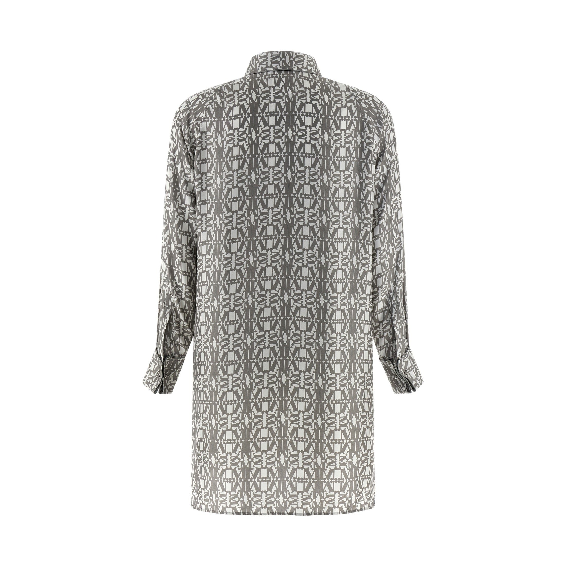 Max Mara Gray Silk Short Dress