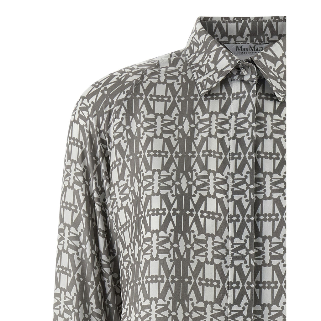 Max Mara Gray Silk Short Dress