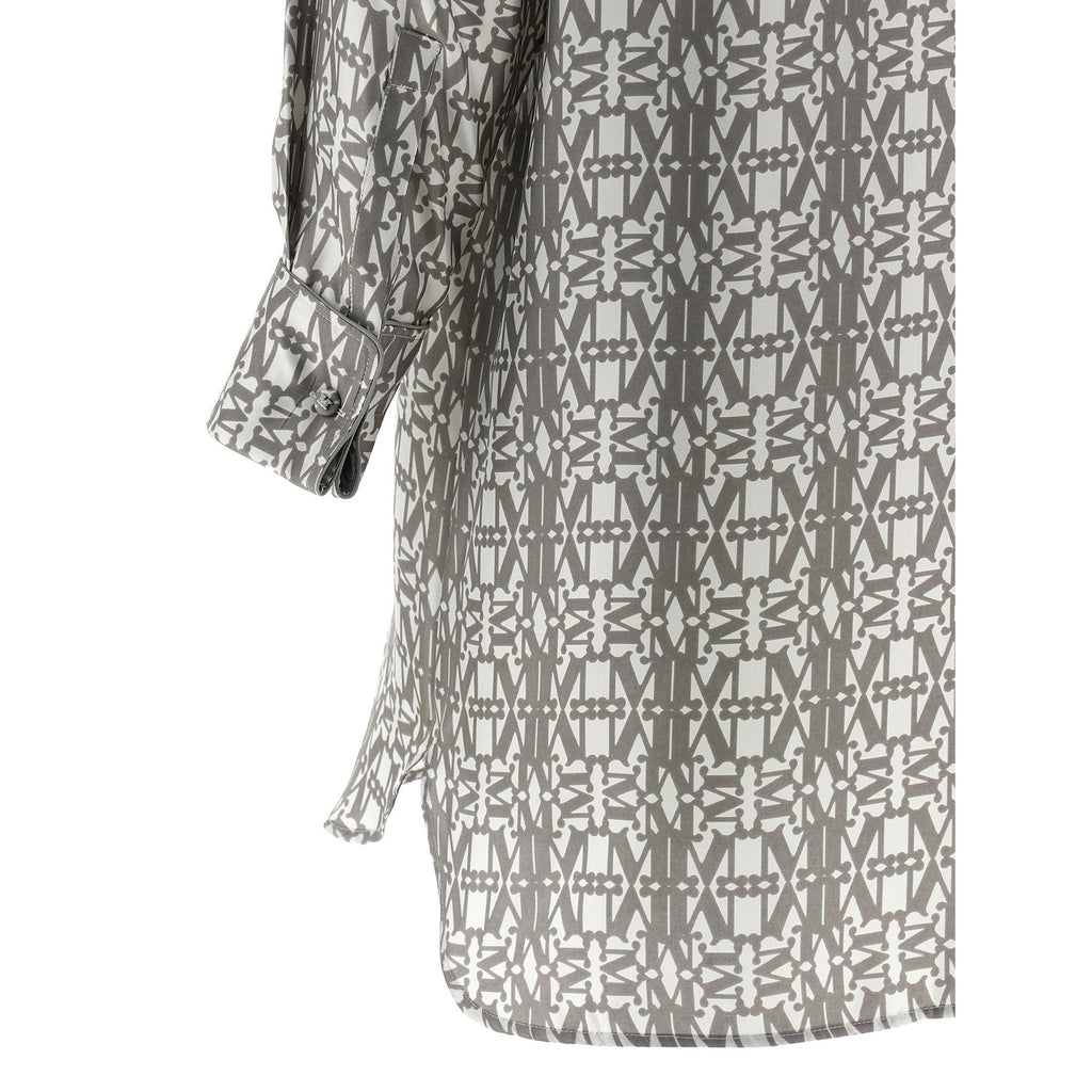 Max Mara Gray Silk Short Dress