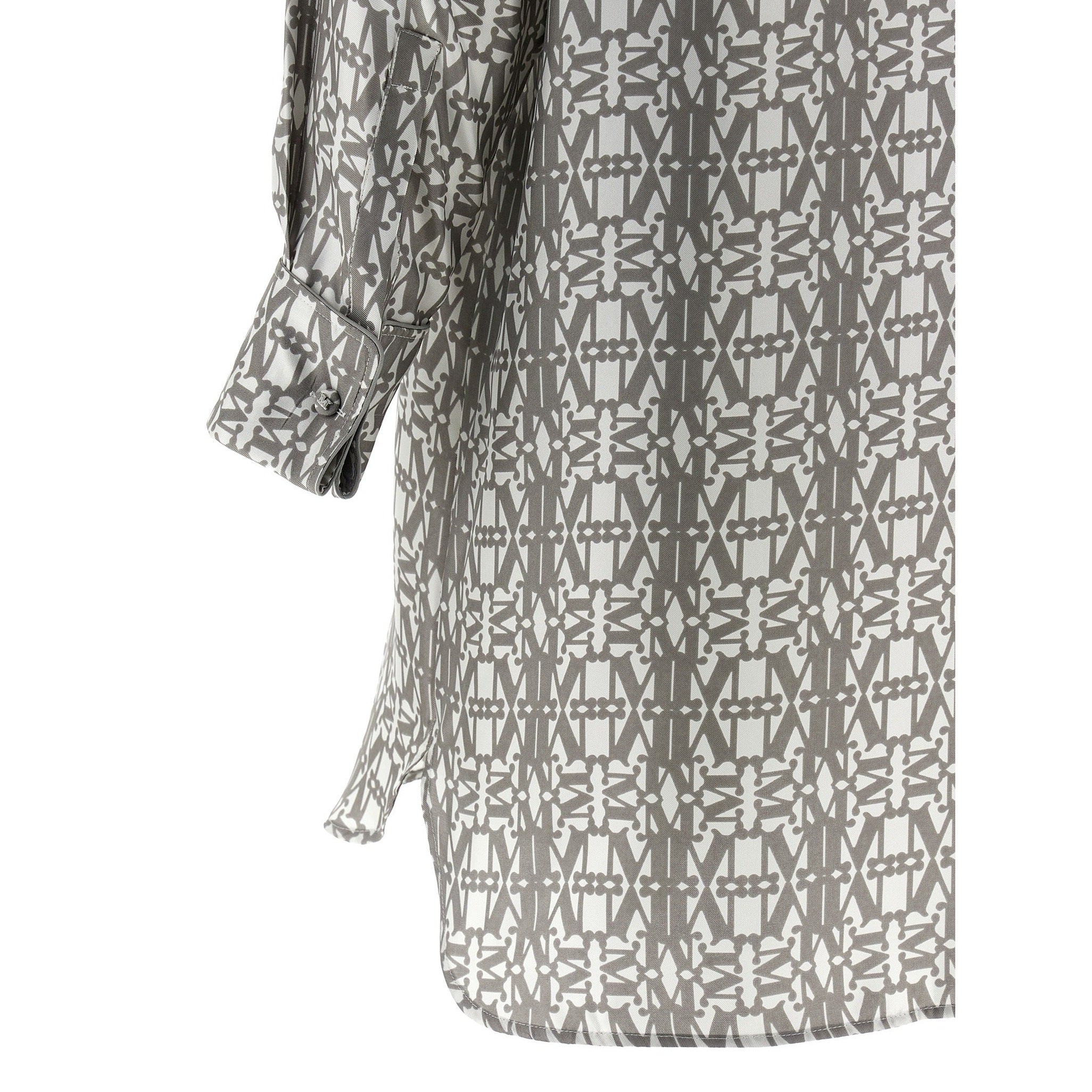 Max Mara Gray Silk Short Dress