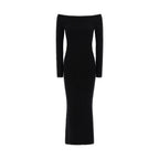Max Mara Black Wool Long Dress