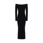 Max Mara Black Wool Long Dress