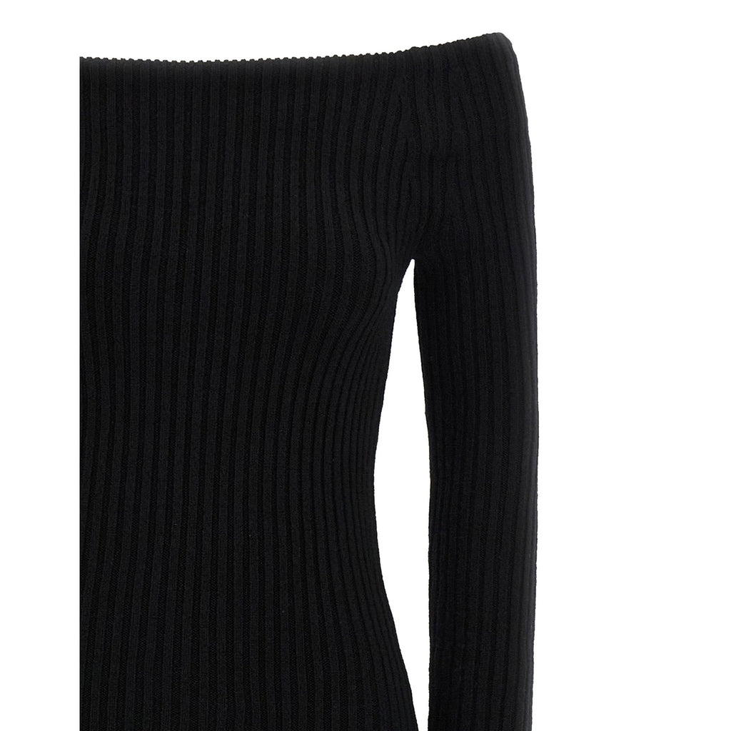 Max Mara Black Wool Long Dress