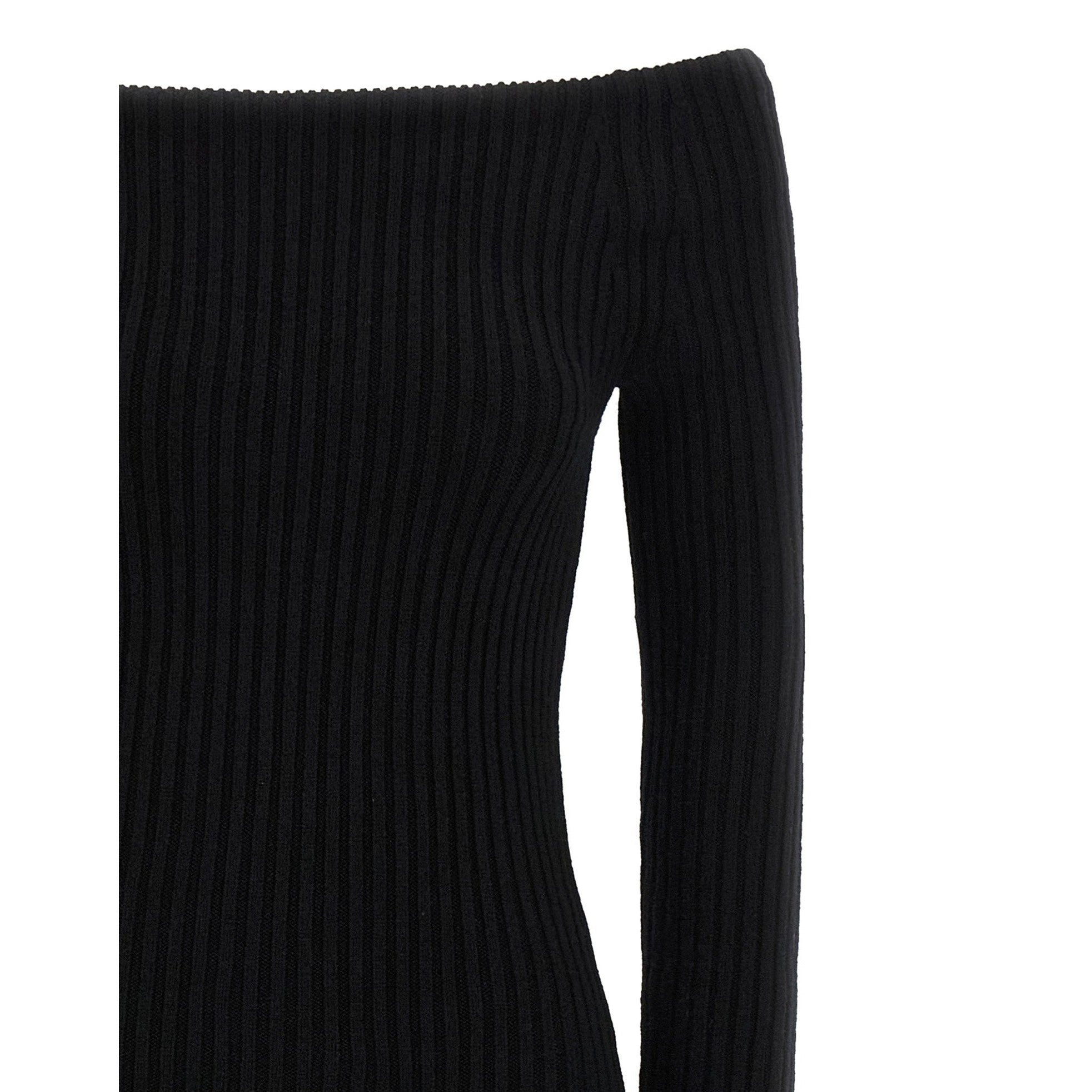 Max Mara Black Wool Long Dress
