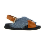 Marni Multicolor Lamb Leather Flat Sandals