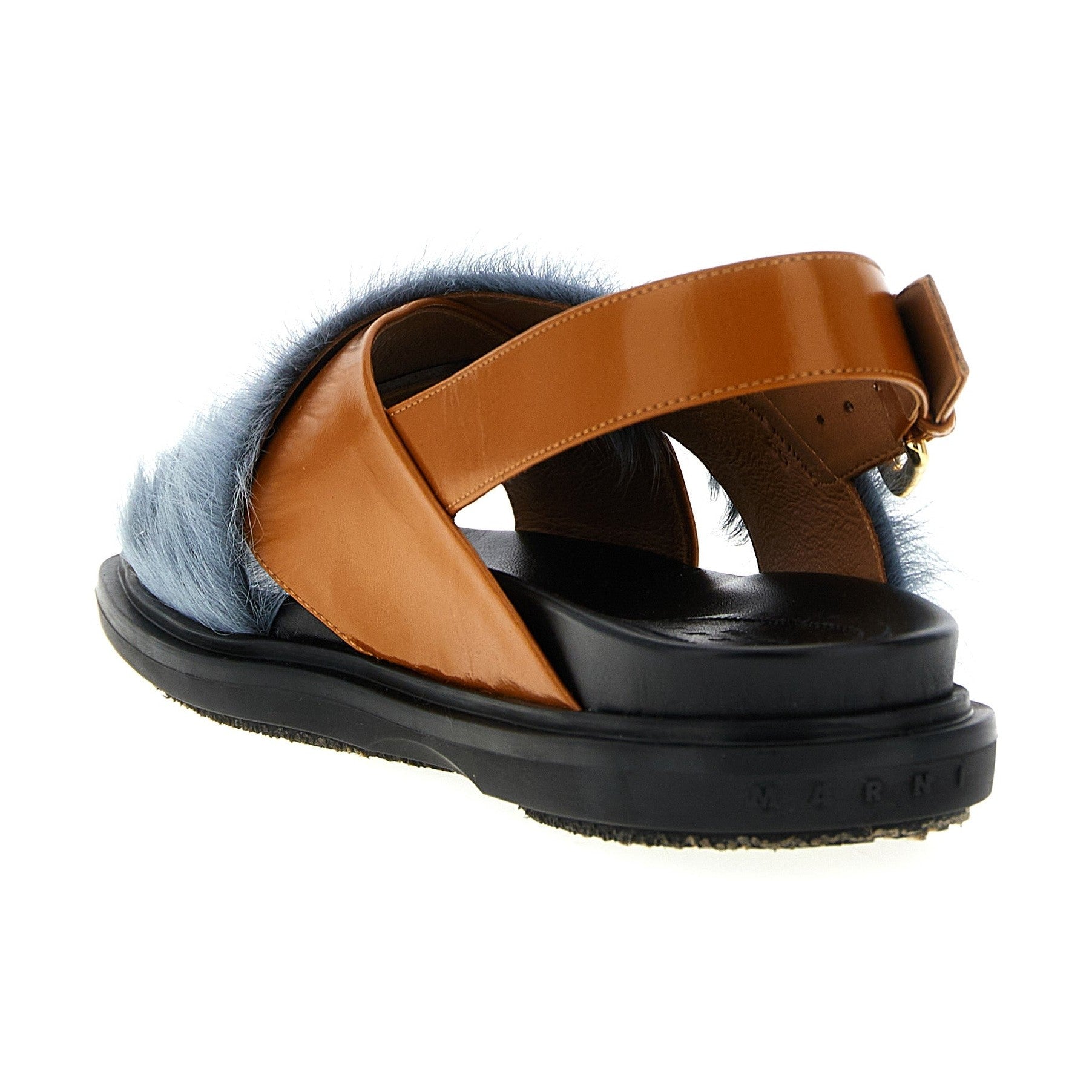 Marni Multicolor Lamb Leather Flat Sandals
