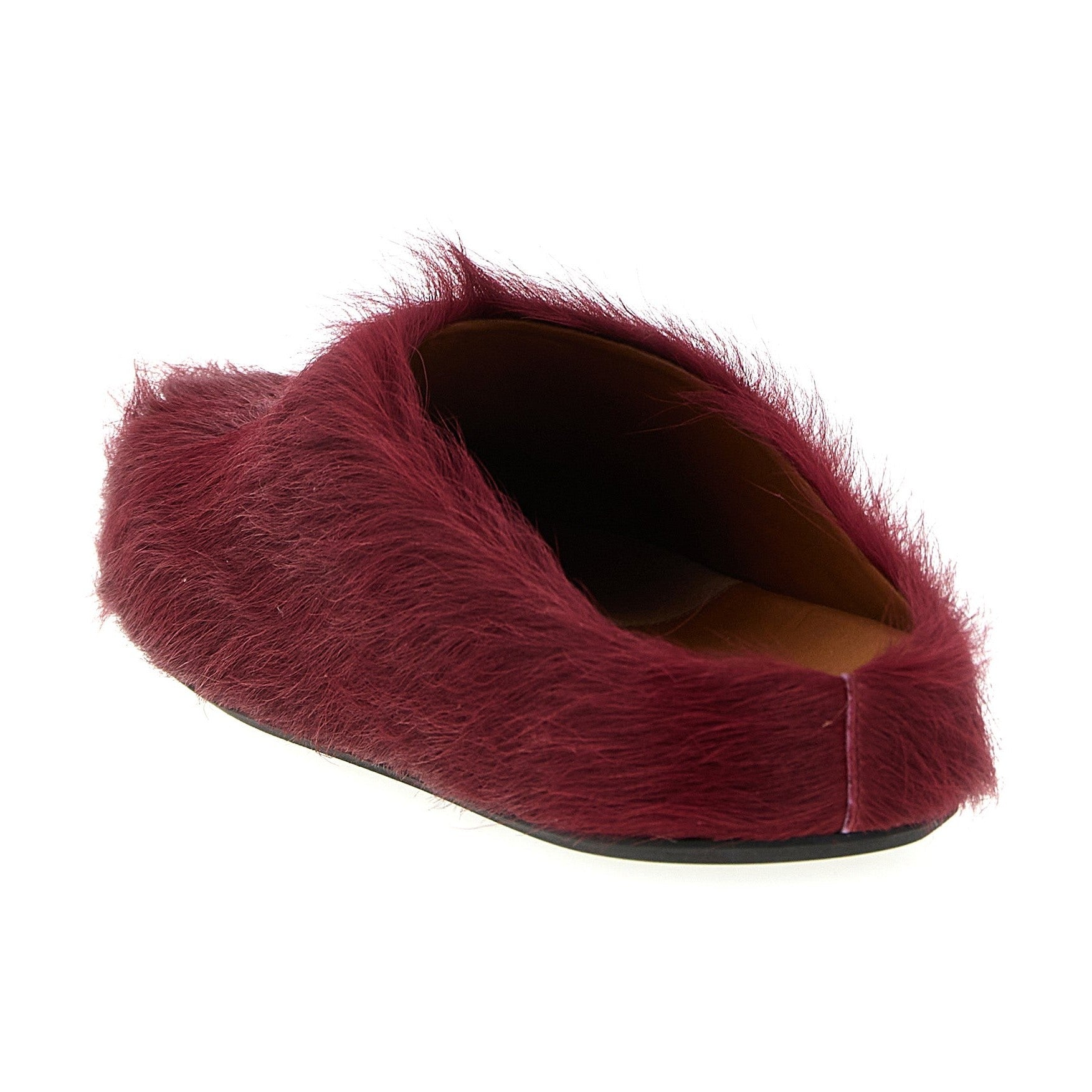 Marni Bordeaux Calfskin Clogs