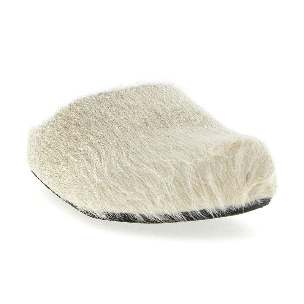 Marni White Calfskin Mules