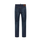 Dsquared² Blue Cotton Straight-Leg Jeans