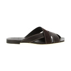 Tod's Brown Calfskin Slides