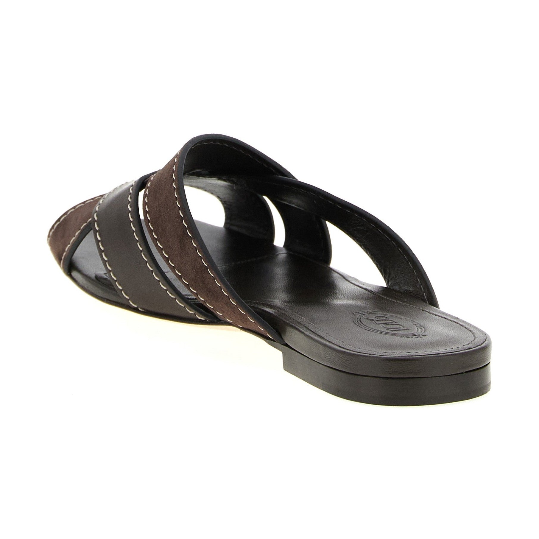 Tod's Brown Calfskin Slides