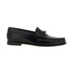 Tod's Black Calfskin Slip-On Loafers