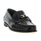 Tod's Black Calfskin Slip-On Loafers