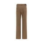 Brunello Cucinelli Beige Cotton Straight-Leg Jeans