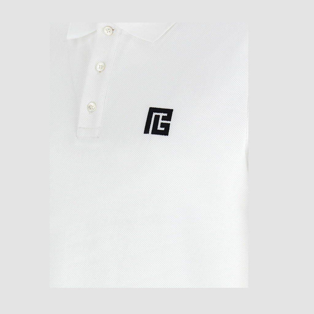 Balmain Bicolor Cotton Polo Shirt