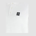Balmain Bicolor Cotton Polo Shirt