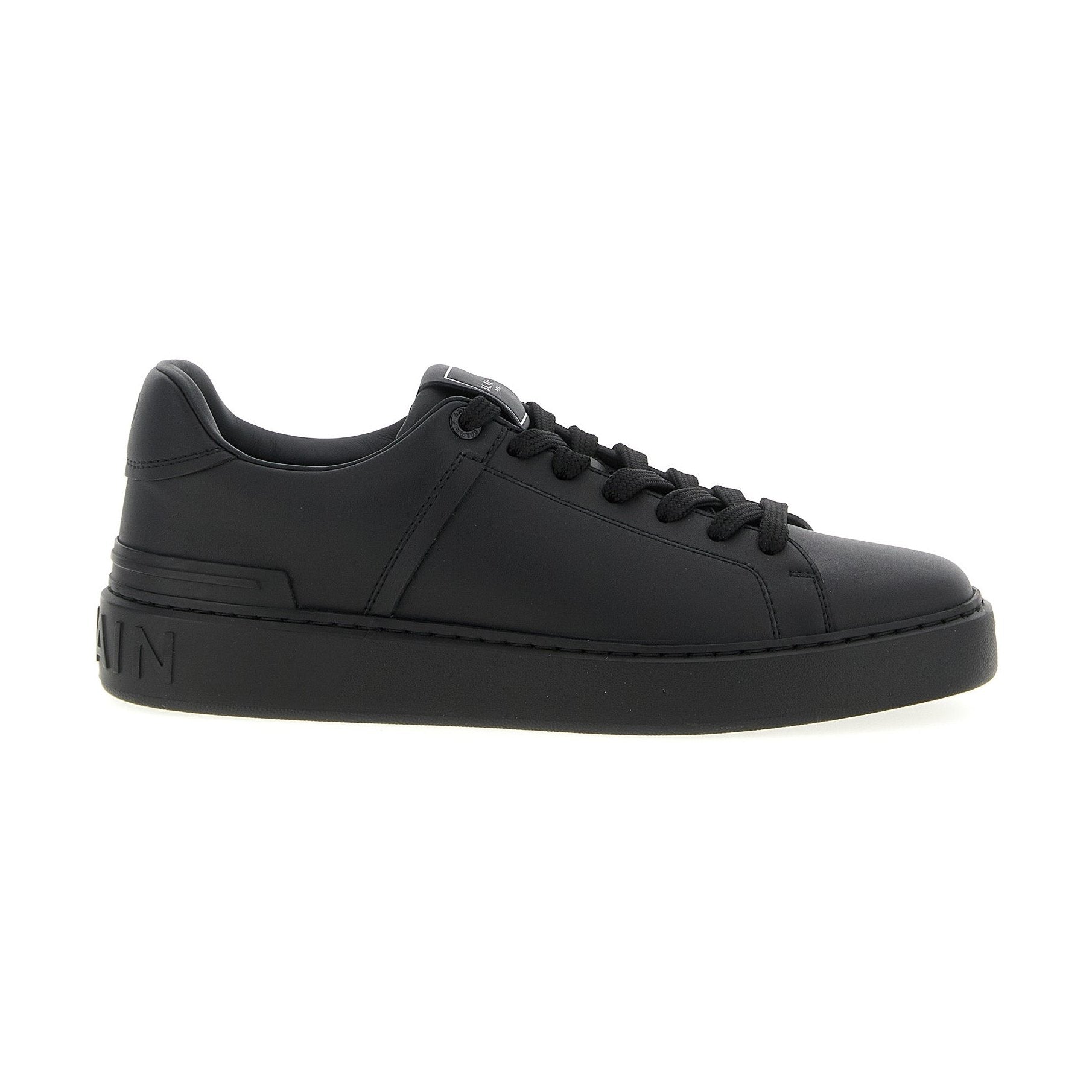 Balmain Black Calfskin Low Top Sneakers