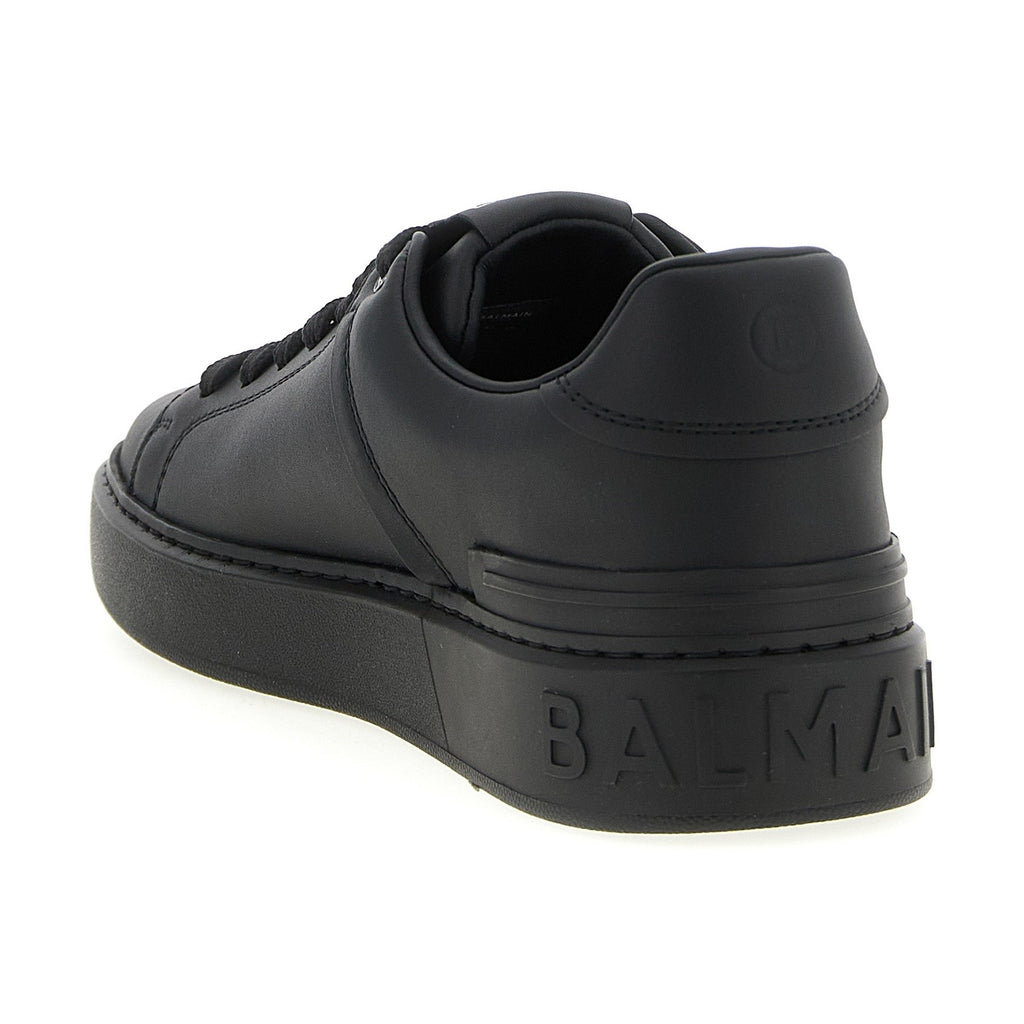 Balmain Black Calfskin Low Top Sneakers