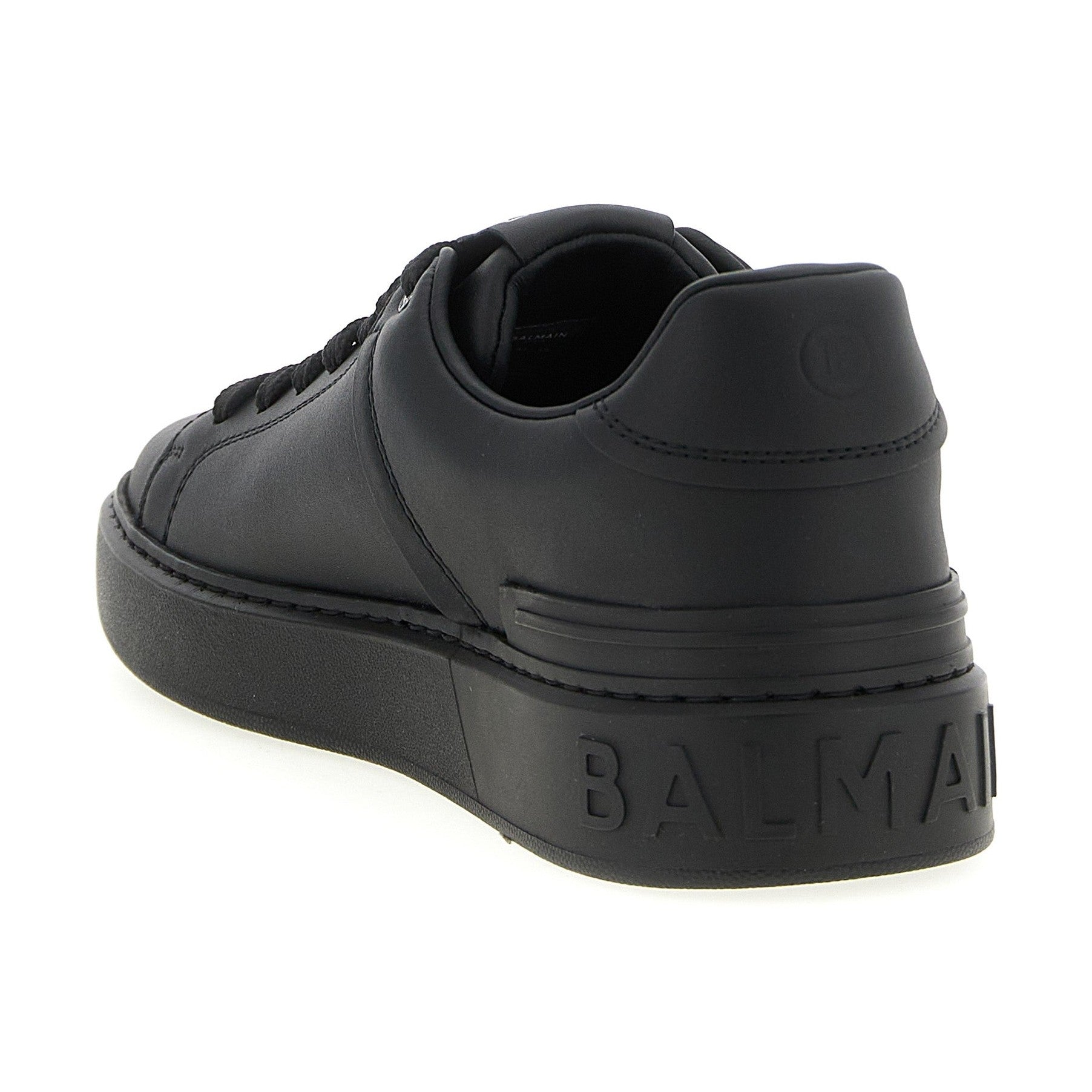 Balmain Black Calfskin Low Top Sneakers
