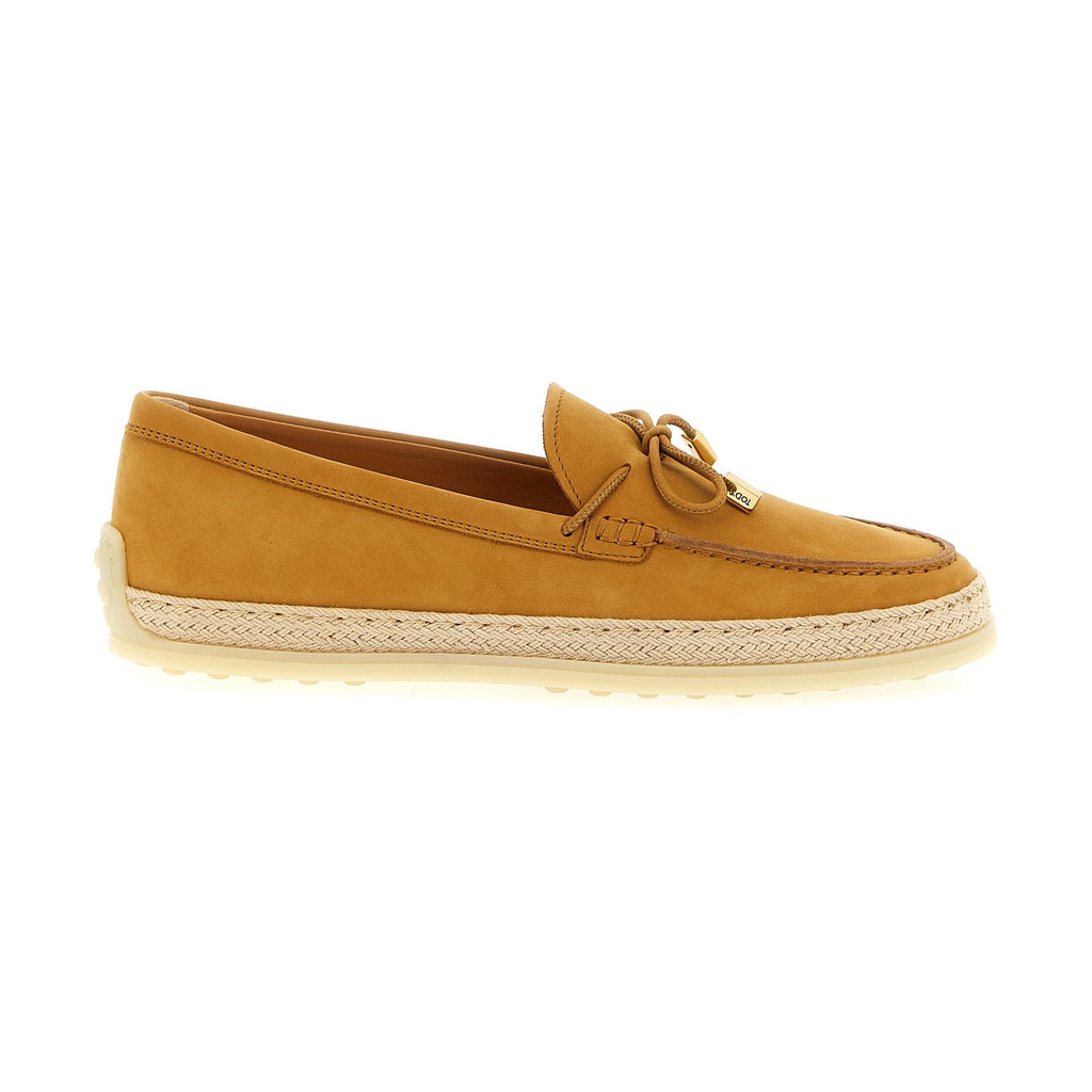 Tod's Beige Calfskin Slip-On Loafers