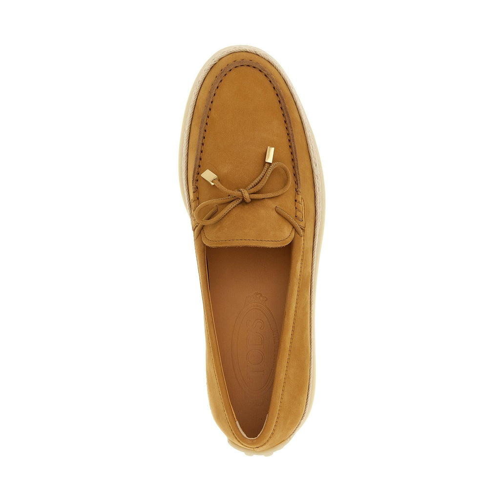 Tod's Beige Calfskin Slip-On Loafers