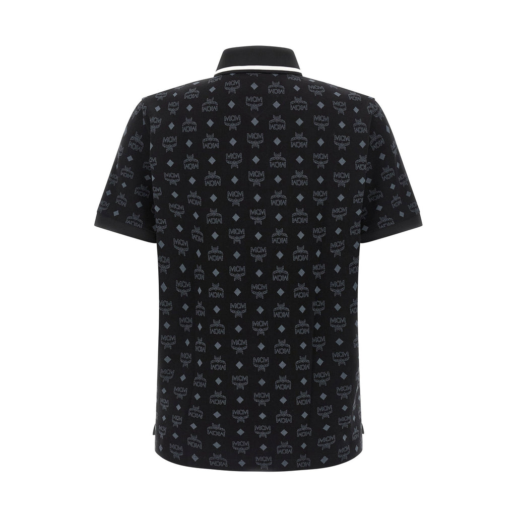 MCM Black Cotton Polo Shirt