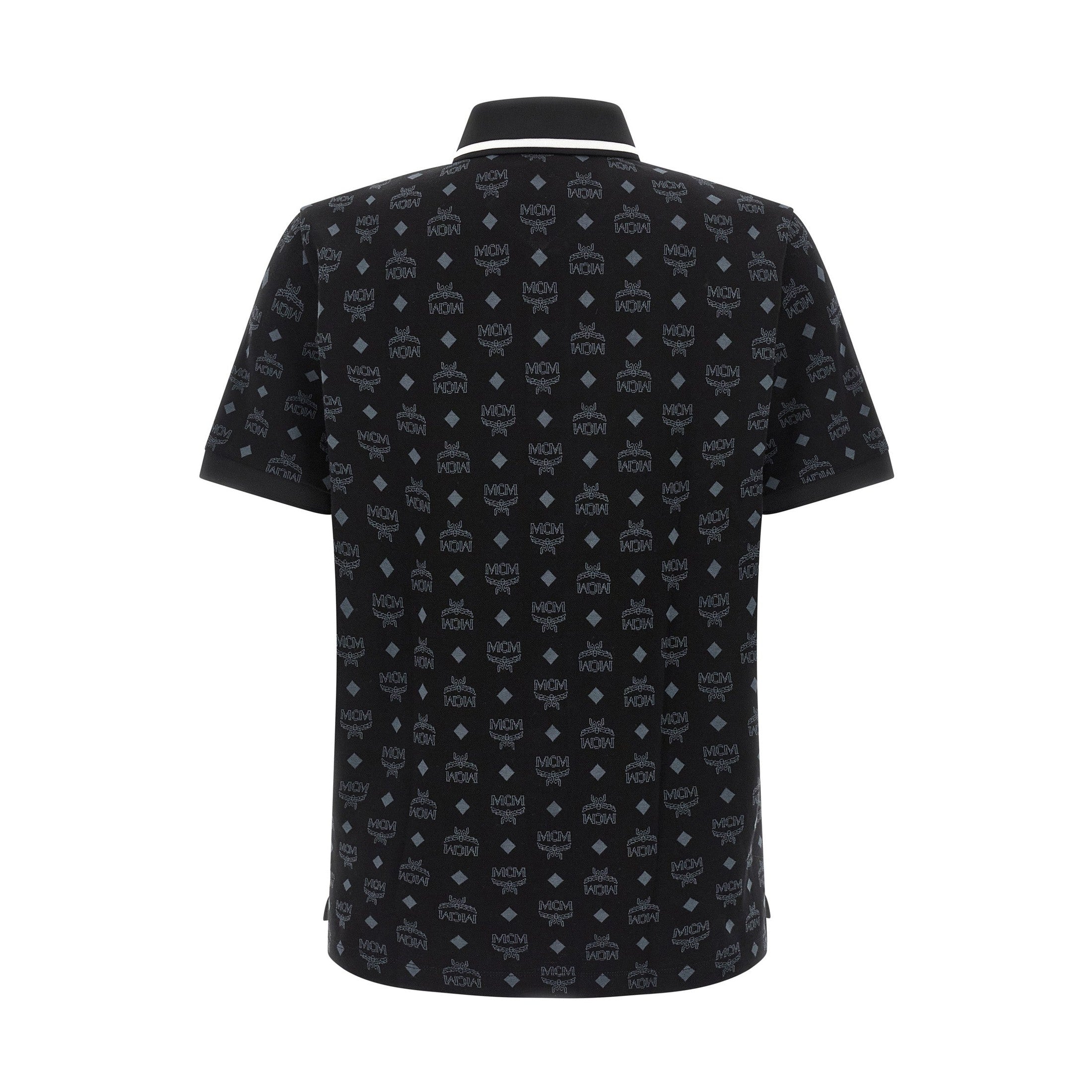 MCM Black Cotton Polo Shirt